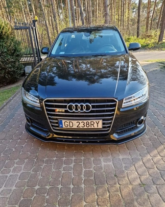 Audi A8 cena 139900 przebieg: 86000, rok produkcji 2015 z Gdynia małe 529